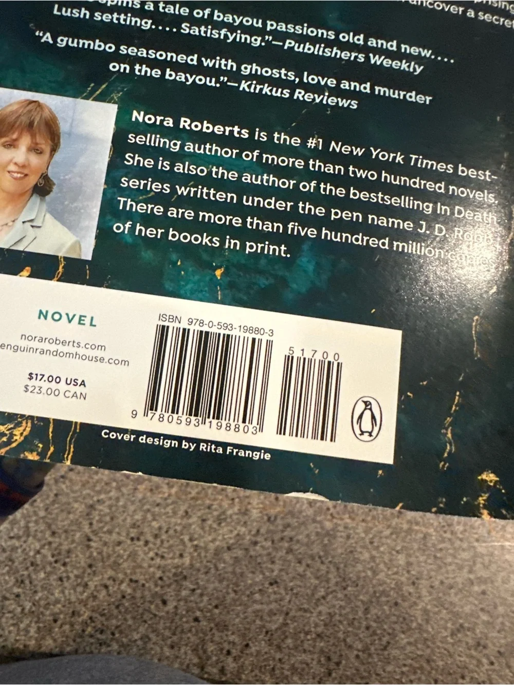 Midnight Bayou Decorative Book Cover in Teal and Black